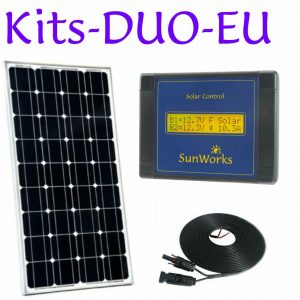 Kits de panneaux solaires. Premium. Deux batteries